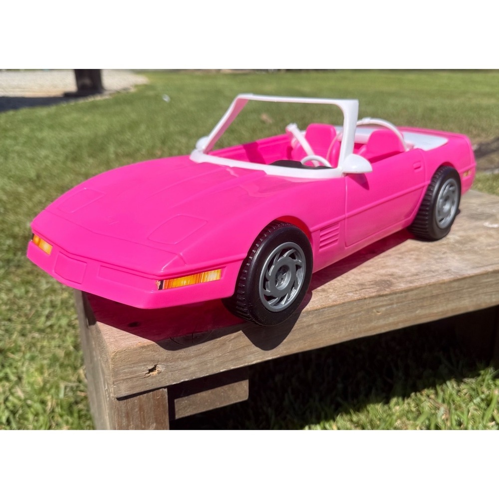 Vintage 1994 Mattel‎ Barbie Pink Corvette Convertible 2-Seater Toy Car 17 Inch